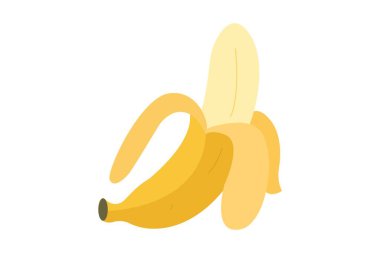 Banana Fruit Vector Illustration isolates on white background.
