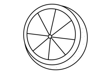 vector illustration of a lemon icon isolated on white background. 