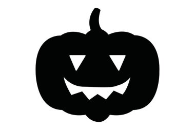 Cadılar Bayramı balkabağı ikonu. Web için ürkütücü vektör tasarımının basit bir çizimi