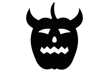 halloween pumpkin icon. simple illustration of scary monster vector icons for web