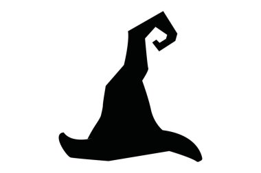 halloween witch hat, vector illustration