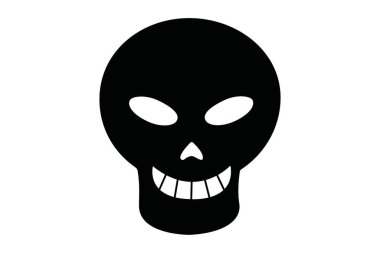 Kafatası. Web simgesi basit illüstrasyon