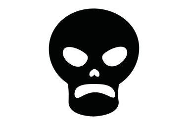 Kafatası. Web simgesi basit illüstrasyon