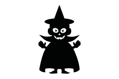 halloween witch with hat vector illustration design