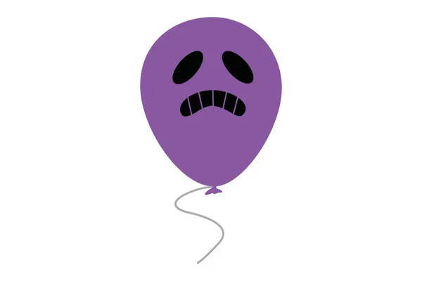 Halloween Party Hat Balloons Vector Illustration — Stockový vektor