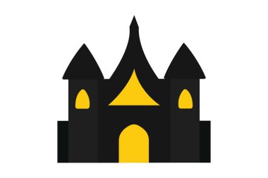 castle icon. simple illustration of medieval old building vector icons for web