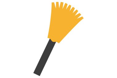 Halloween broomstick vector isolated on white. Happy Halloween vector.