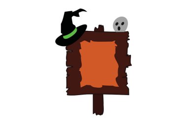 halloween party design signboard Illustration vector isolated. Halloween vector.
