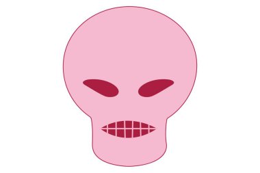  skull icon. isometric of monster face vector icons for web design isolated on white background