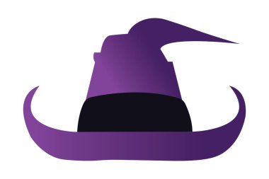 Cadılar Bayramı cadı şapkası ikon vektör çizimi tasarımı