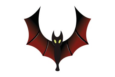 Cadılar bayramı yarasa ikonu. vektör illüstrasyonu