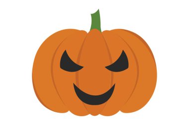 Cadılar Bayramı balkabağı ikonu. Web için mutlu şükran günü vektör simgelerinin çizgi film çizimi