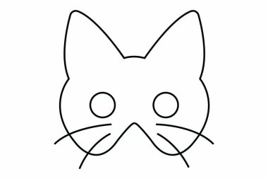 Cat mask , Halloween mask vector isolated on white background - vector illustration. Perfect for coloring book, textiles, icon, web, painting, children's books, t-shirt print.