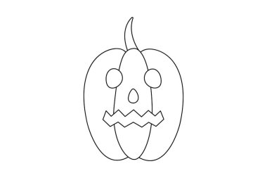 Cadılar Bayramı Balkabağı ikonu vektör illüstrasyonu