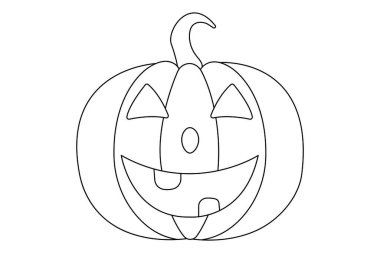 halloween pumpkin icon. outline illustration of scary witch vector icons for web