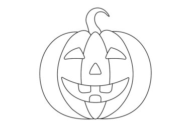 halloween pumpkin icon. outline illustration of scary vector icons for web