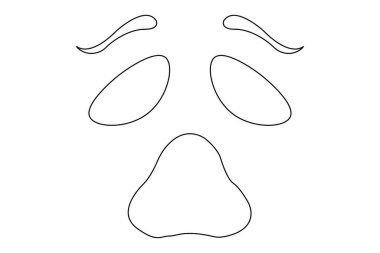 Halloween face. creepy pumpkin face expression vector isolated on white background.