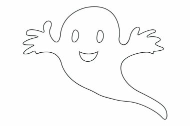 Ghost icon, Halloween ghost vector isolated on white background. scary ghost vector.