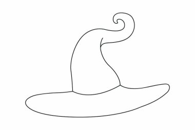 halloween hat icon. outline illustration of witch vector icons for web