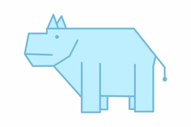 hippopotamus icon isolated on a white background.