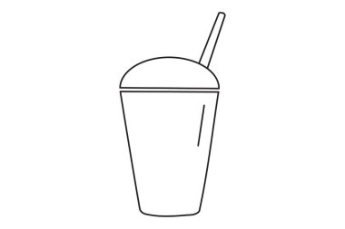 line drawing of glass of cocktail vector illustration isolated on white background. drinking vector. coloring Page Isolated for Kids. for home decor such as posters, wall art, tote bag, t-shirt print.