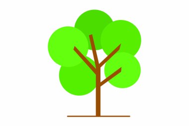 ağaç simgesi vektör illüstrasyonu