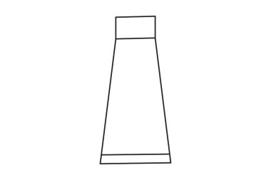 Paint tube drawing vector illustration isolated on white background. coloring Page Isolated for Kids. for home decor such as posters, wall art, tote bag, t-shirt print.