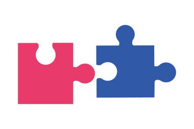 puzzle pieces on white background. vector illustration.