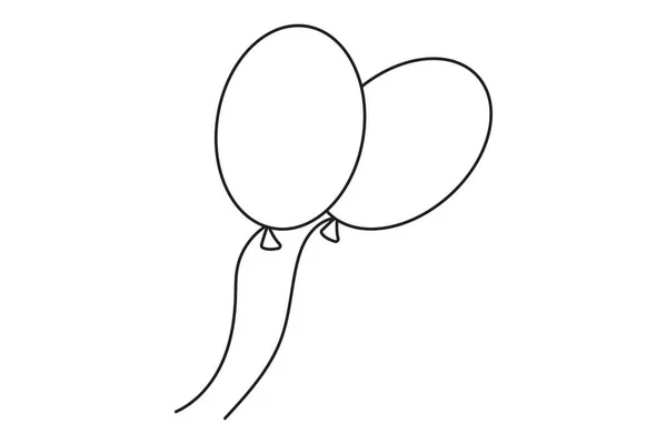 Vector Illustration Balloon Isolated White Background — Image vectorielle