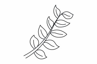 Bitki simgesi vektör illüstrasyon grafik tasarımı bırakır