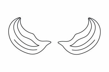 Devil wings vector isolated on white background - vector.