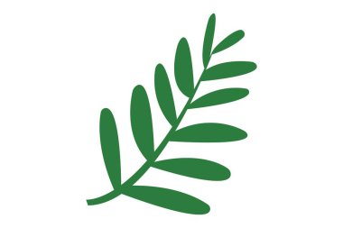 bitki simgesi vektör çiziminin yeşil yaprakları