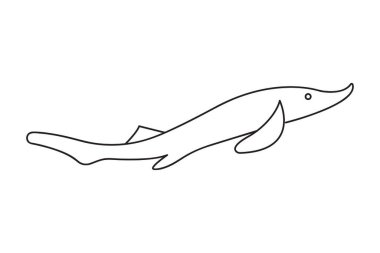 Bir balinanın vektör çizimi