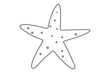 starfish icon. black illustration on white background. vector isolated symbol.