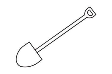 Trowel vector. Trowel vector icon isolated on white background. Working tool vector. coloring sheet for kids.
