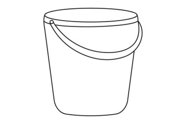 vector illustration of single bucket