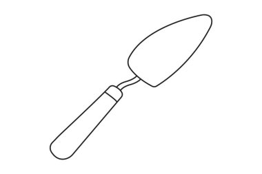 spatula icon. outline illustration of shovel vector icons for web