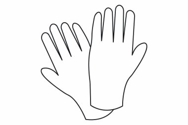 gloves icon. outline illustration of cleaning glove vector and fill style.