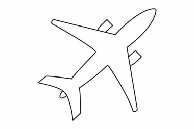 airplane icon. flat design style. vector illustration.