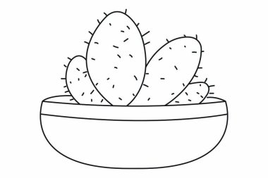 Kaktüs ikonu. Kaktüs vektör illüstrasyonunun çizgi filmi. beyaz arkaplanda izole