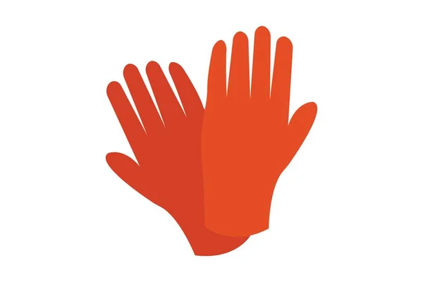 Handschoenen Icoon Platte Illustratie Van Reinigen Handschoen Vector Pictogrammen Voor — Stockvector
