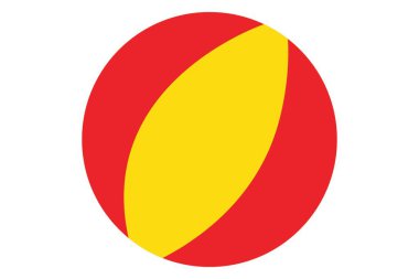 Plaj topu çizimi beyaz arkaplanda izole edildi.