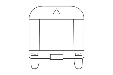 bus icon. outline illustration of train vector icons for web