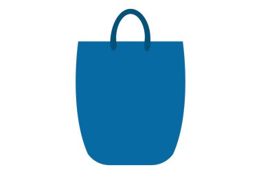shopping bag icon. simple illustration of paper handbag vector icons for web design