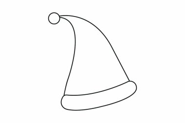 hat icon. outline illustration of santa vector icons for web
