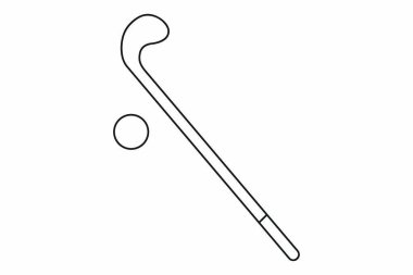 hockey stick icon. simple illustration of baseball bat vector icons for web design isolated on white background