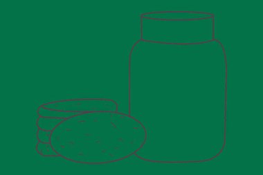 Cookies jar vector isolated on white background.