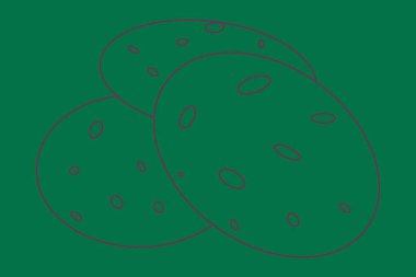 cookies with Choco chips vector illustration