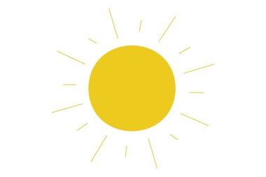 Güneş Simgesi Vektör illüstrasyonu