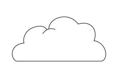 Bulut simgesi vektör illüstrasyonu